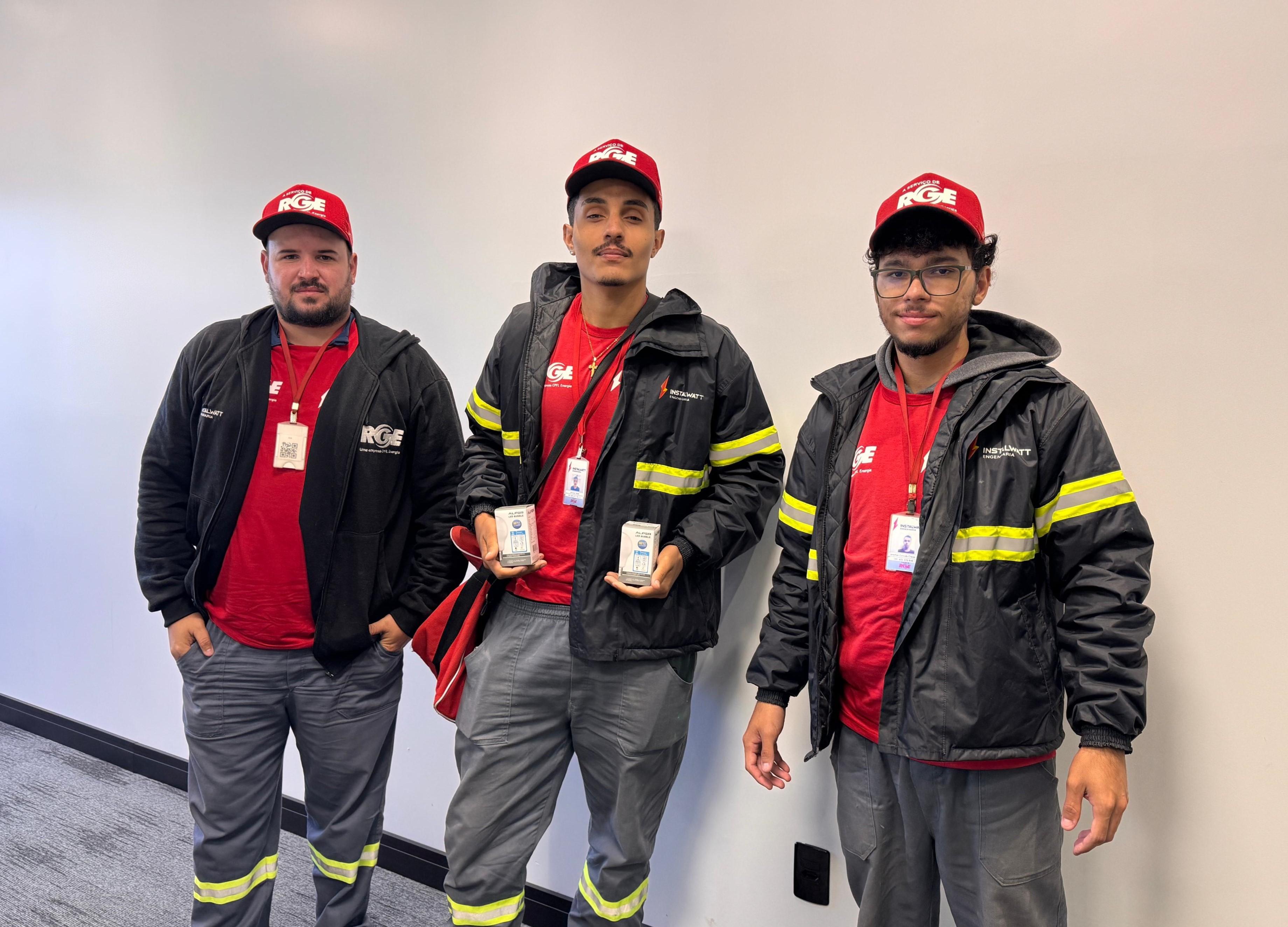 Anderson (e), Luã e Jonatan - Colaboradores da RGE